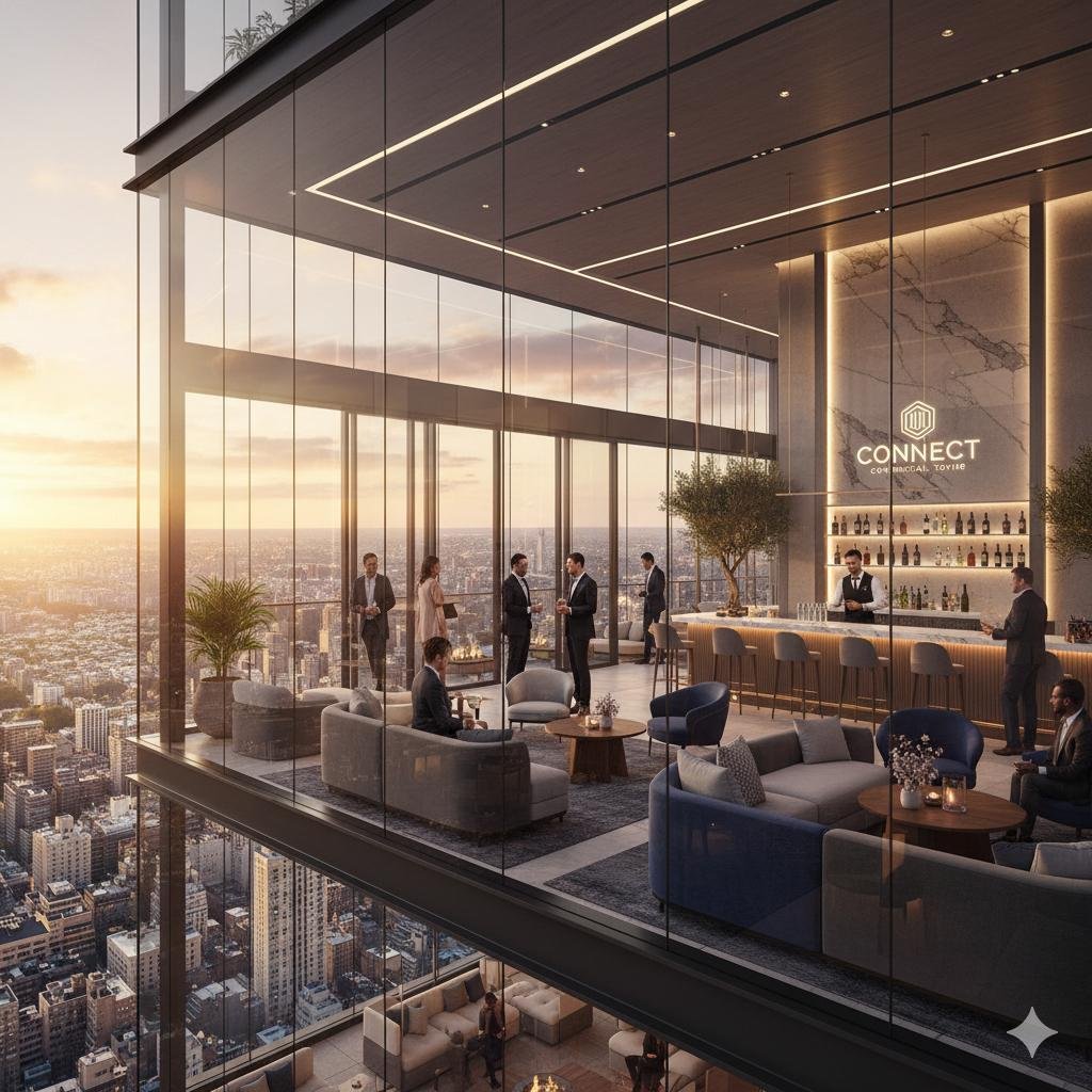 The Signature Lounge with skyline views at JP Connect